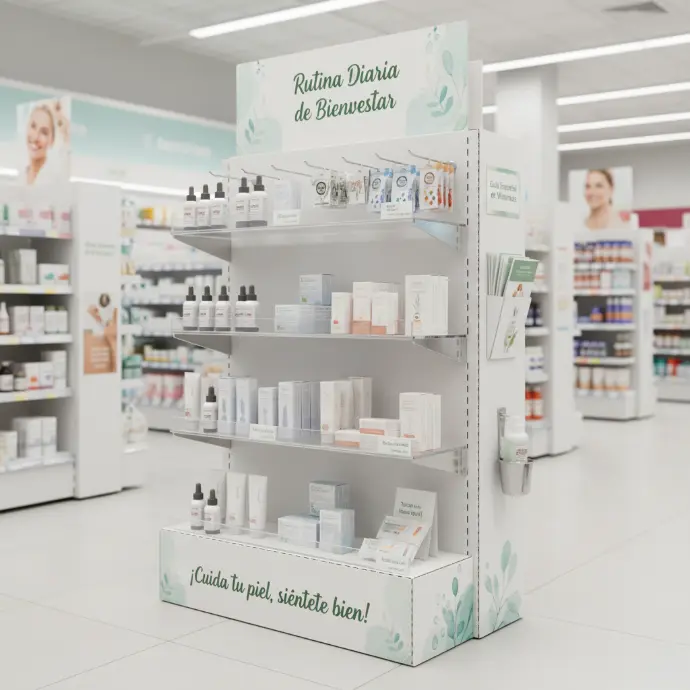 Displays de piso o sobremesa