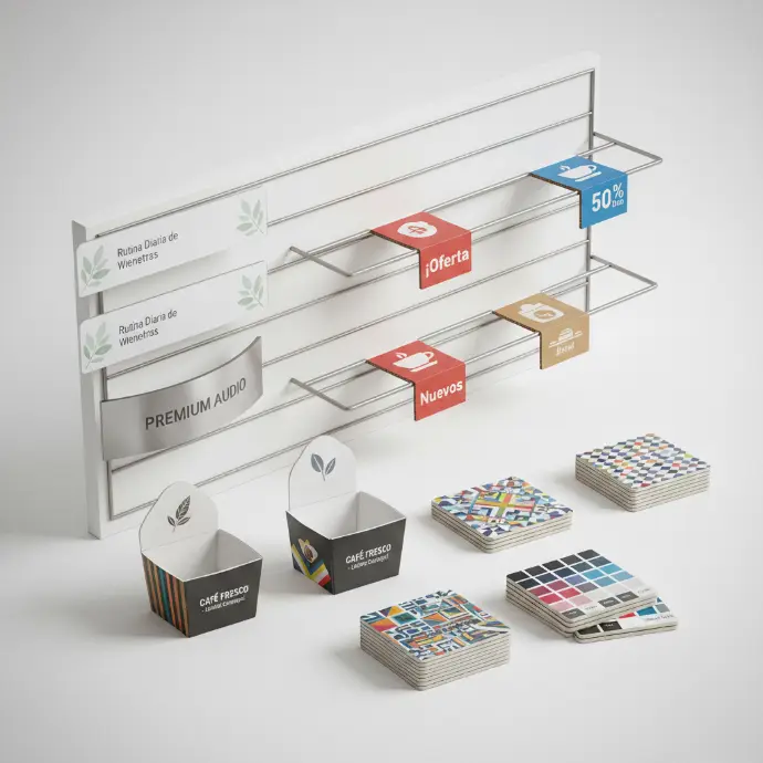 Gráficos para anaquel o cabecera